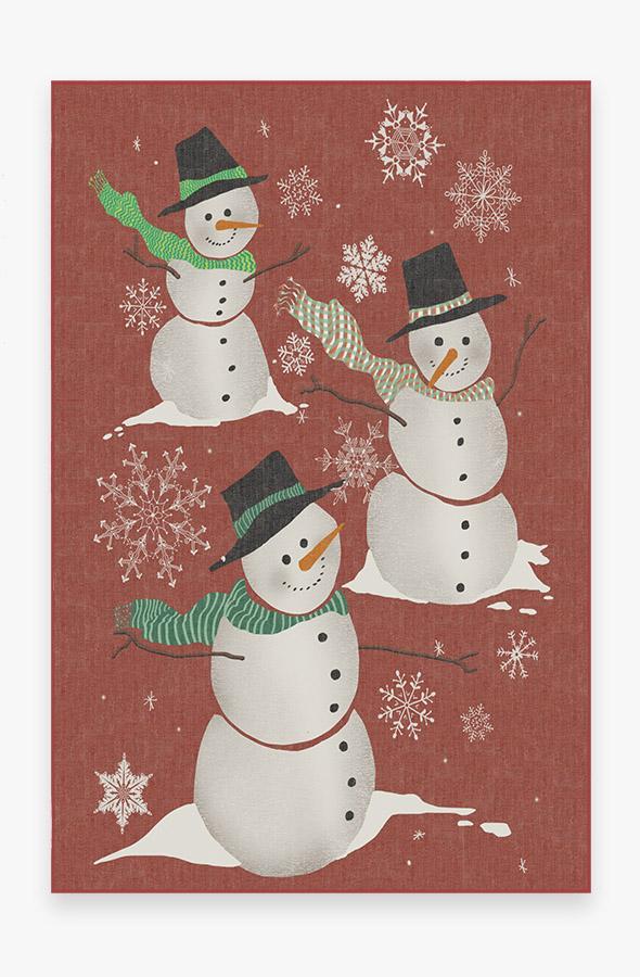 Snowman Rug 6'x9' | Stain-Resistant