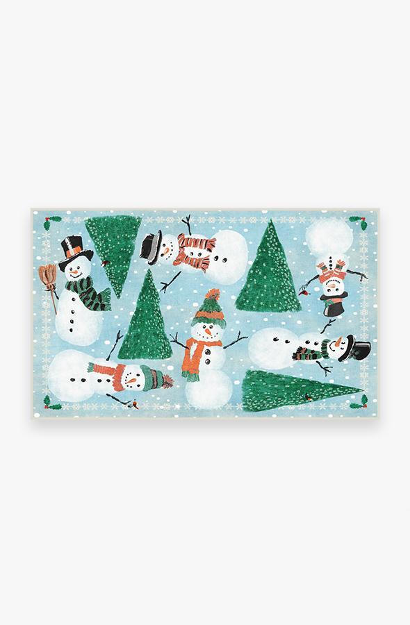 Snowy Soiree Frost Rug 3'x5' | Stain-Resistant