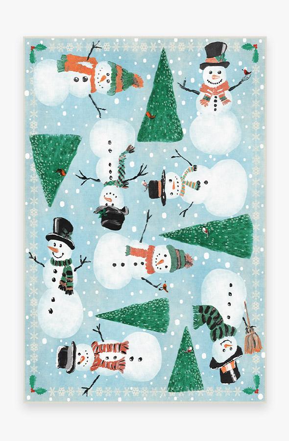 Snowy Soiree Frost Rug 6'x9' | Stain-Resistant