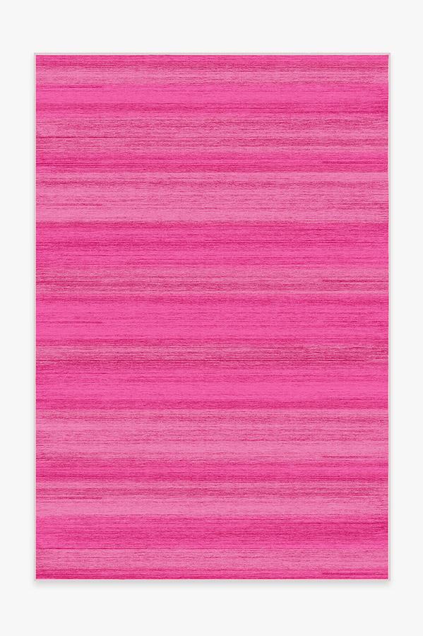 Solid Tonal Fuchsia Pink Rug 6'x9' | Stain-Resistant