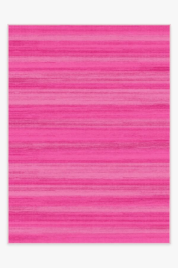 Solid Tonal Fuchsia Pink Rug 9'x12' | Stain-Resistant