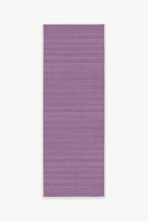 Solid Tonal Lavender Rug 2.5'x7' | Stain-Resistant