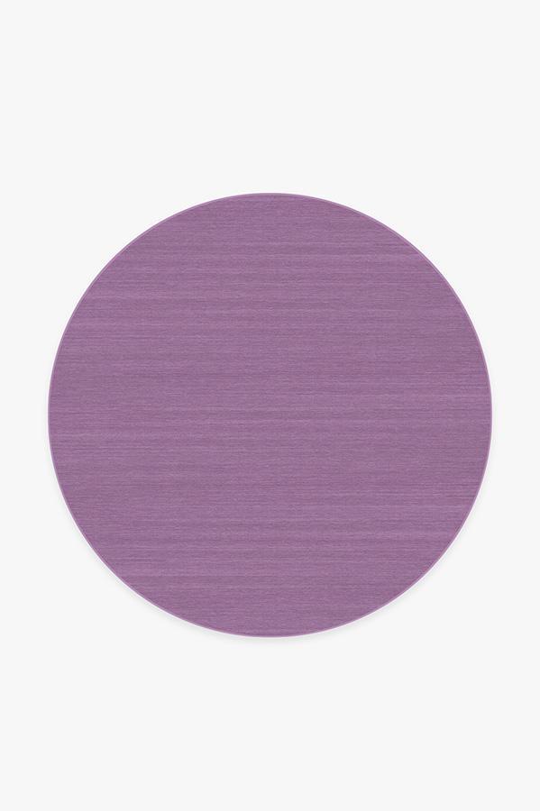 Solid Tonal Lavender Rug 6' Round | Stain-Resistant