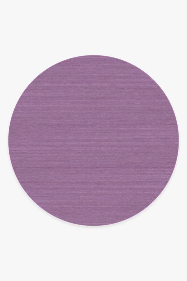Solid Tonal Lavender Rug 8' Round | Stain-Resistant