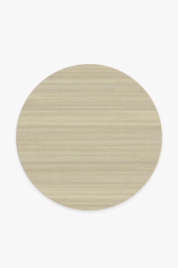Solid Tonal Natural Rug 6' Round | Stain-Resistant