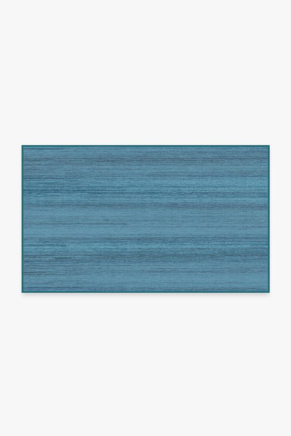 Solid Tonal Ocean Blue Rug 3'x5' | Stain-Resistant