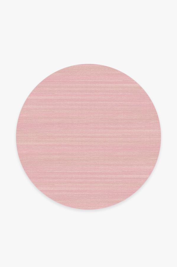 Solid Tonal Pink Rug 6' Round | Stain-Resistant