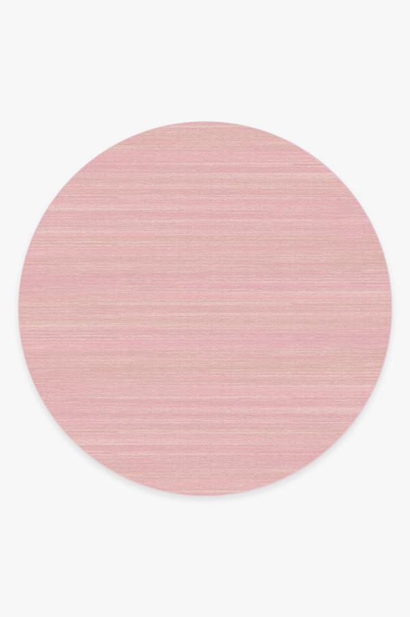 Solid Tonal Pink Rug 8' Round | Stain-Resistant