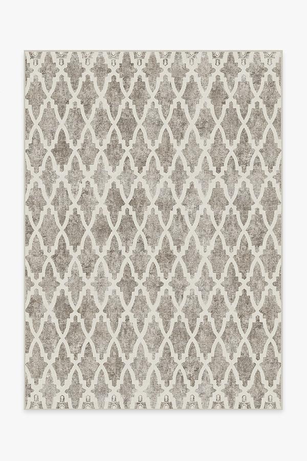 Soraya Trellis Ash Grey Rug 5'x7' | Stain-Resistant