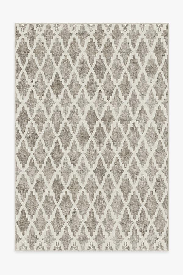 Soraya Trellis Ash Grey Rug 6'x9' | Stain-Resistant