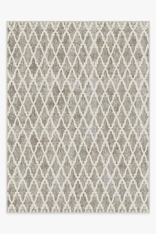 Soraya Trellis Ash Grey Rug 9'x12' | Stain-Resistant