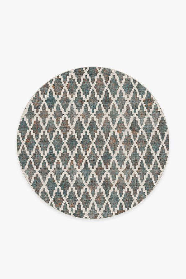 Soraya Trellis Multicolor Rug 6' Round | Stain-Resistant