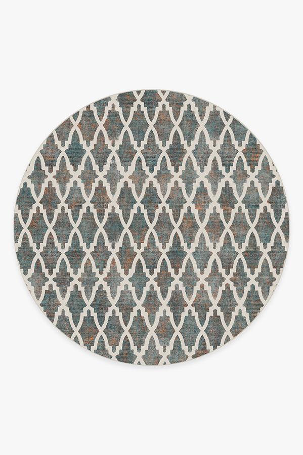 Soraya Trellis Multicolor Rug 8' Round | Stain-Resistant