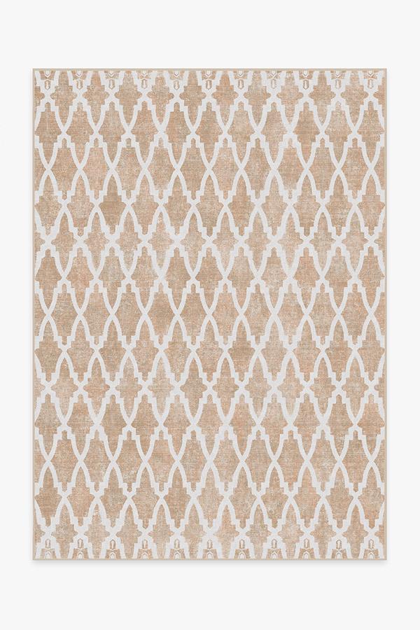 Soraya Trellis Rose Gold Rug 5'x7' | Stain-Resistant