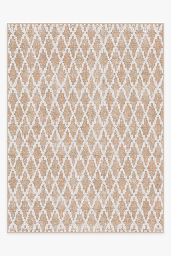 Soraya Trellis Rose Gold Rug 9'x12' | Stain-Resistant