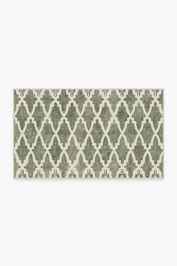 Soraya Trellis Sage Rug 3'x5' | Stain-Resistant