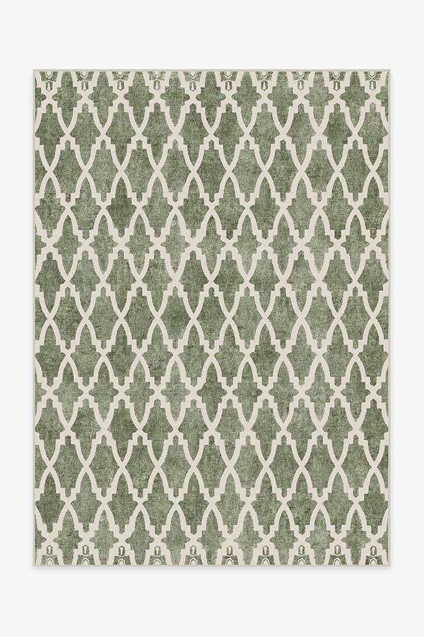Soraya Trellis Sage Rug 5'x7' | Stain-Resistant