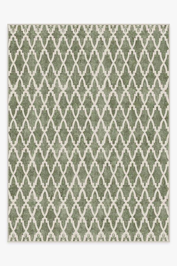 Soraya Trellis Sage Rug 9'x12' | Stain-Resistant