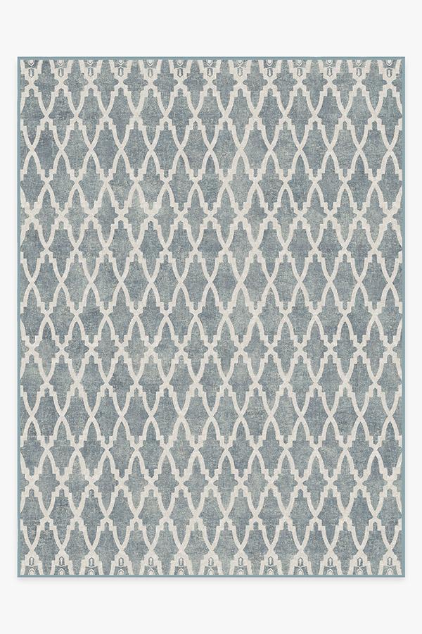Soraya Trellis Slate Rug 9'x12' | Stain-Resistant