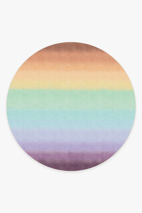 Spectrum Rainbow Rug 8' Round | Stain-Resistant