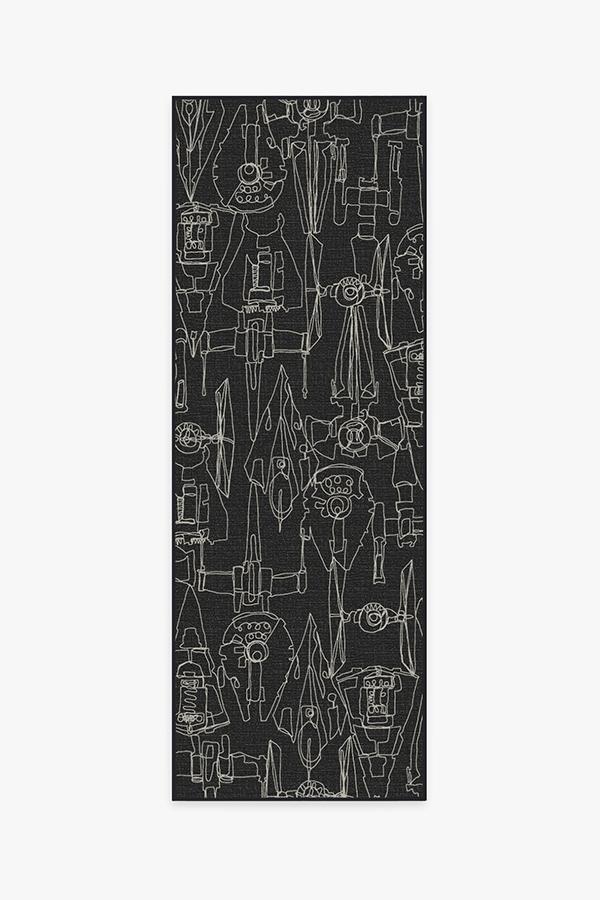 Star Wars Armada Black Rug 2.5'x7' | Stain-Resistant