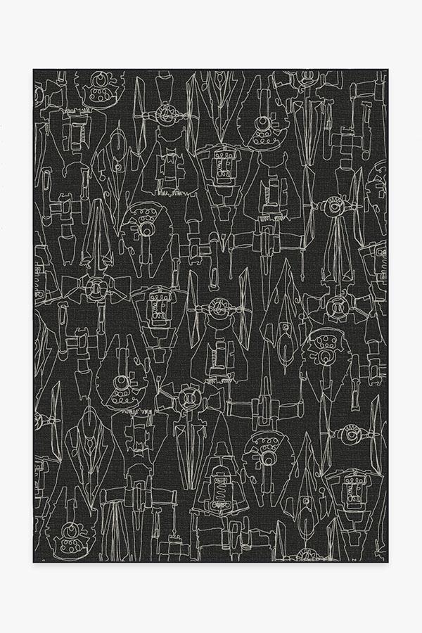 Star Wars Armada Black Rug 5'x7' | Stain-Resistant