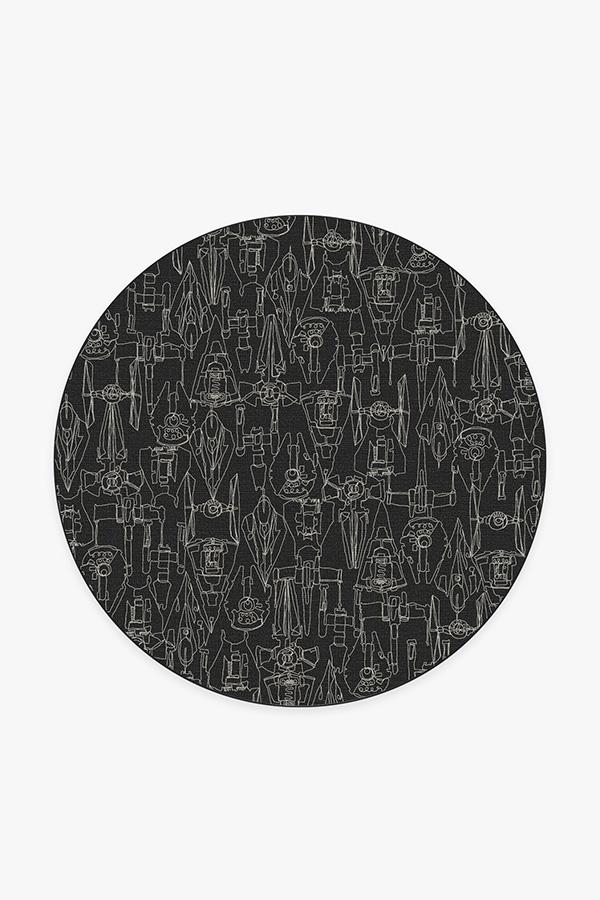 Star Wars Armada Black Rug 6' Round | Stain-Resistant