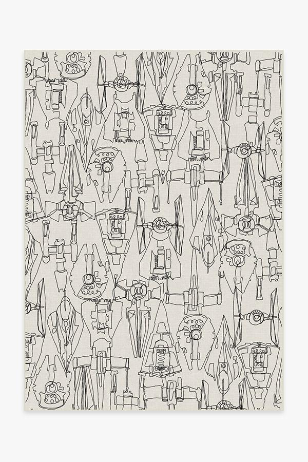 Star Wars Armada Creme Rug 5'x7' | Stain-Resistant