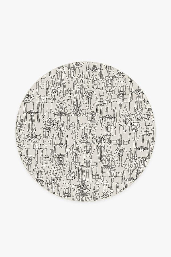 Star Wars Armada Creme Rug 6' Round | Stain-Resistant