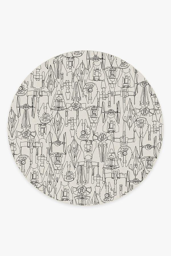 Star Wars Armada Creme Rug 8' Round | Stain-Resistant