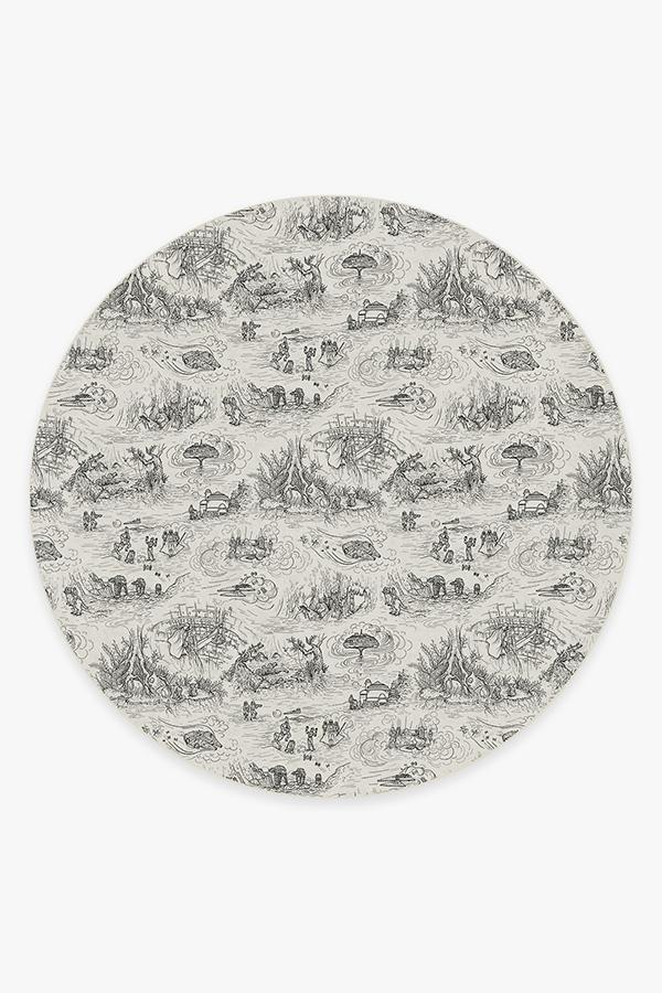 Star Wars Toile White Rug 8' Round | Stain-Resistant