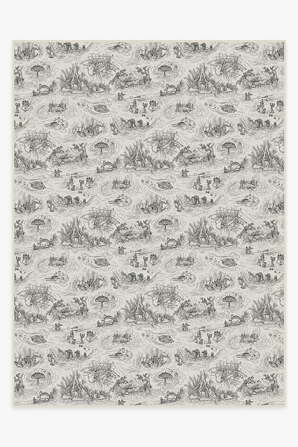 Star Wars Toile White Rug 9'x12' | Stain-Resistant