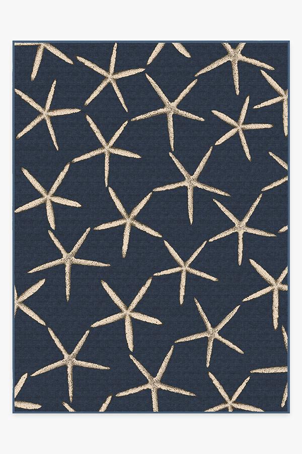 Starfish Navy Rug 9'x12' | Stain-Resistant
