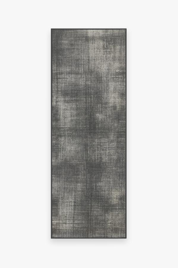 Sudaria Solid Greyscale Rug 2.5'x7' | Stain-Resistant