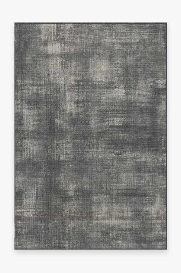 Sudaria Solid Greyscale Rug 6'x9' | Stain-Resistant