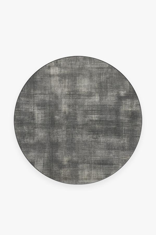 Sudaria Solid Greyscale Rug 6' Round | Stain-Resistant