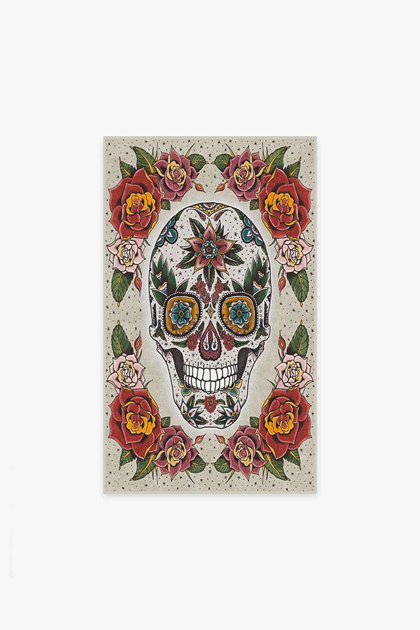 Sugar Skull Rug 3'x5' | Stain-Resistant
