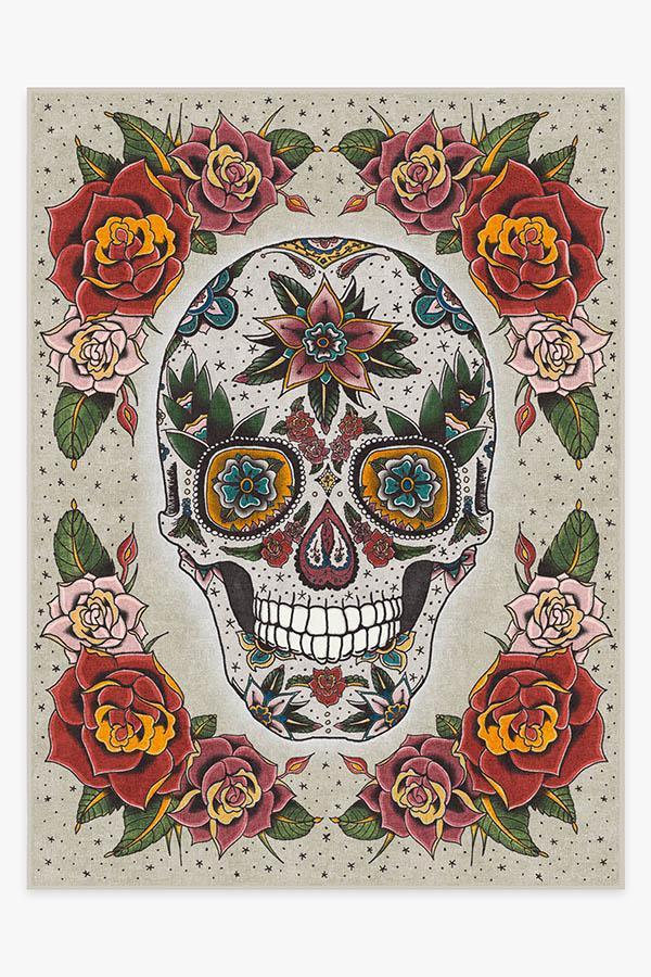 Sugar Skull Rug 9'x12' | Stain-Resistant