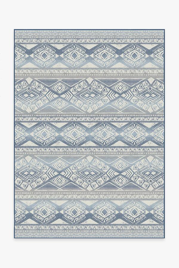 Suku Blue Rug 5'x7' | Stain-Resistant