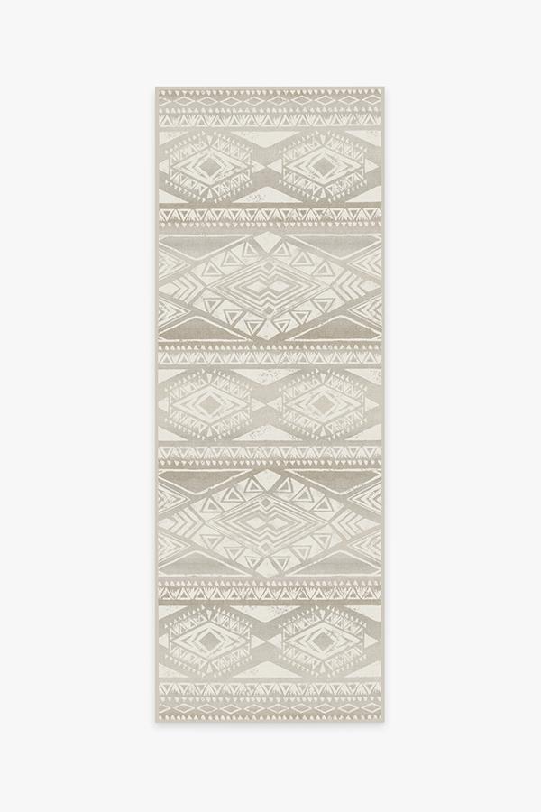 Suku Grey Rug 2.5'x7' | Stain-Resistant