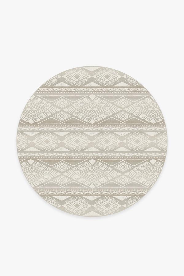 Suku Grey Rug 6' Round | Stain-Resistant
