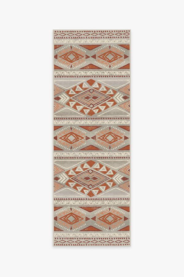 Suku Terracotta Rug 2.5'x10' | Stain-Resistant