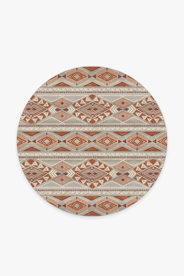 Suku Terracotta Rug 6' Round | Stain-Resistant