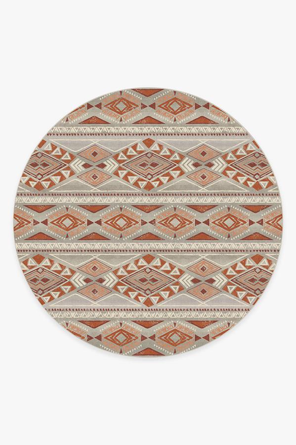 Suku Terracotta Rug 8' Round | Stain-Resistant