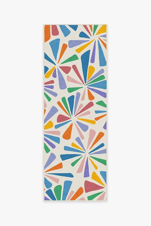 Sunburst Multicolor Rug 2.5'x7' | Stain-Resistant