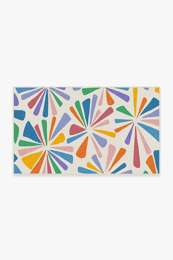 Sunburst Multicolor Rug 3'x5' | Stain-Resistant