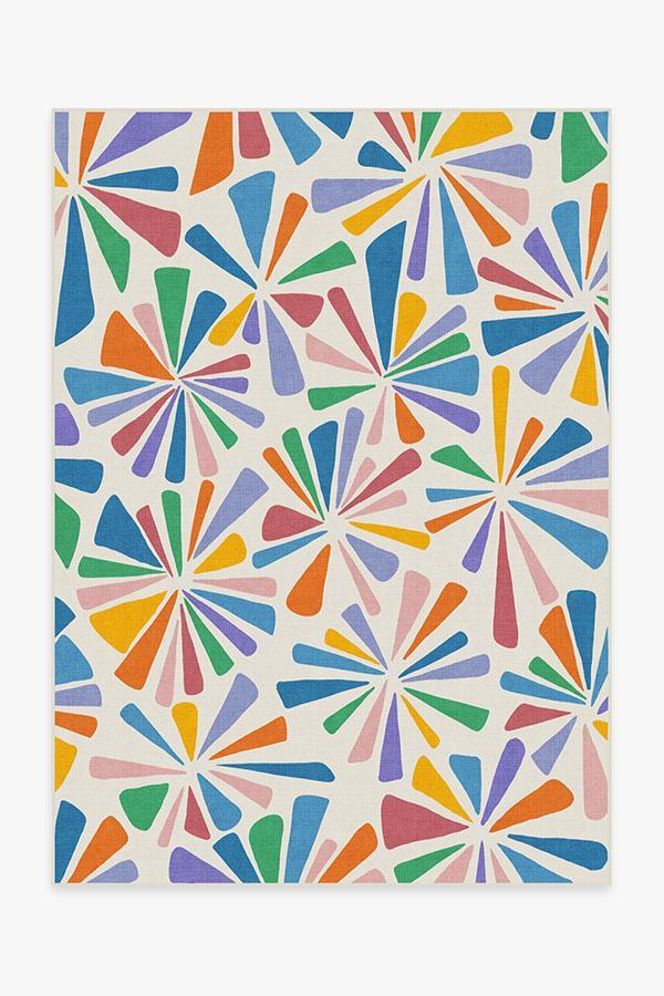 Sunburst Multicolor Rug 5'x7' | Stain-Resistant