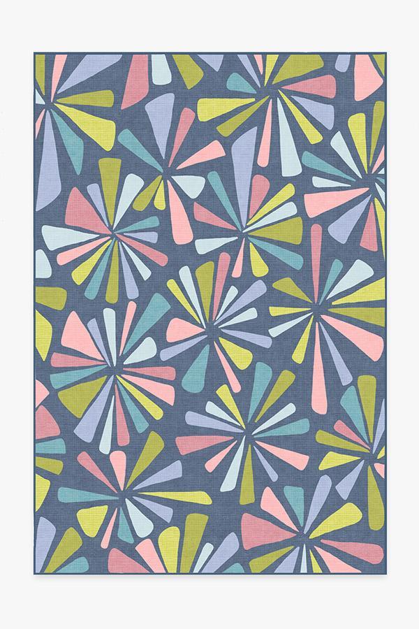 Sunburst Teal Rug 6'x9' | Stain-Resistant