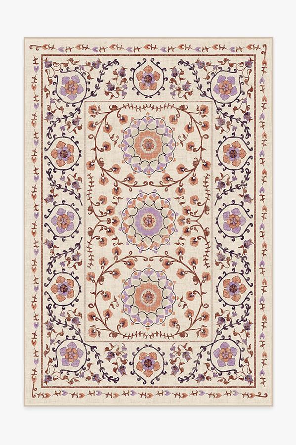 Suzani Purple Rug 6'x9' | Stain-Resistant