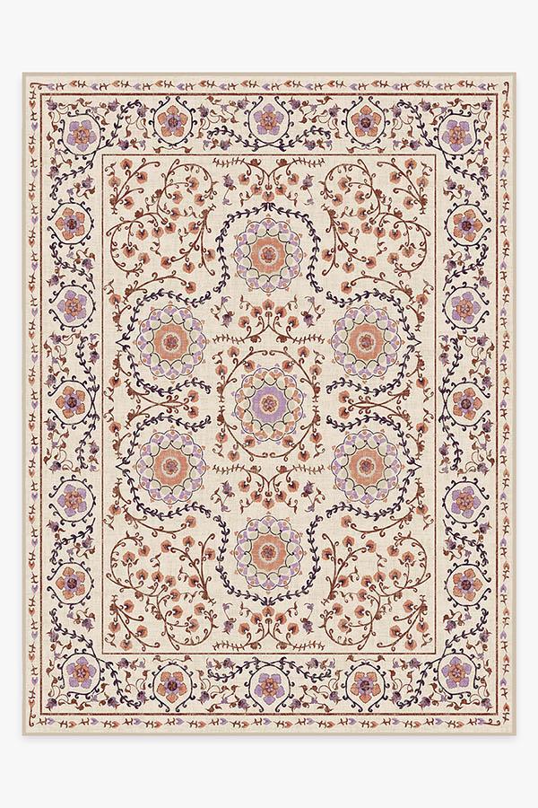 Suzani Purple Rug 9'x12' | Stain-Resistant